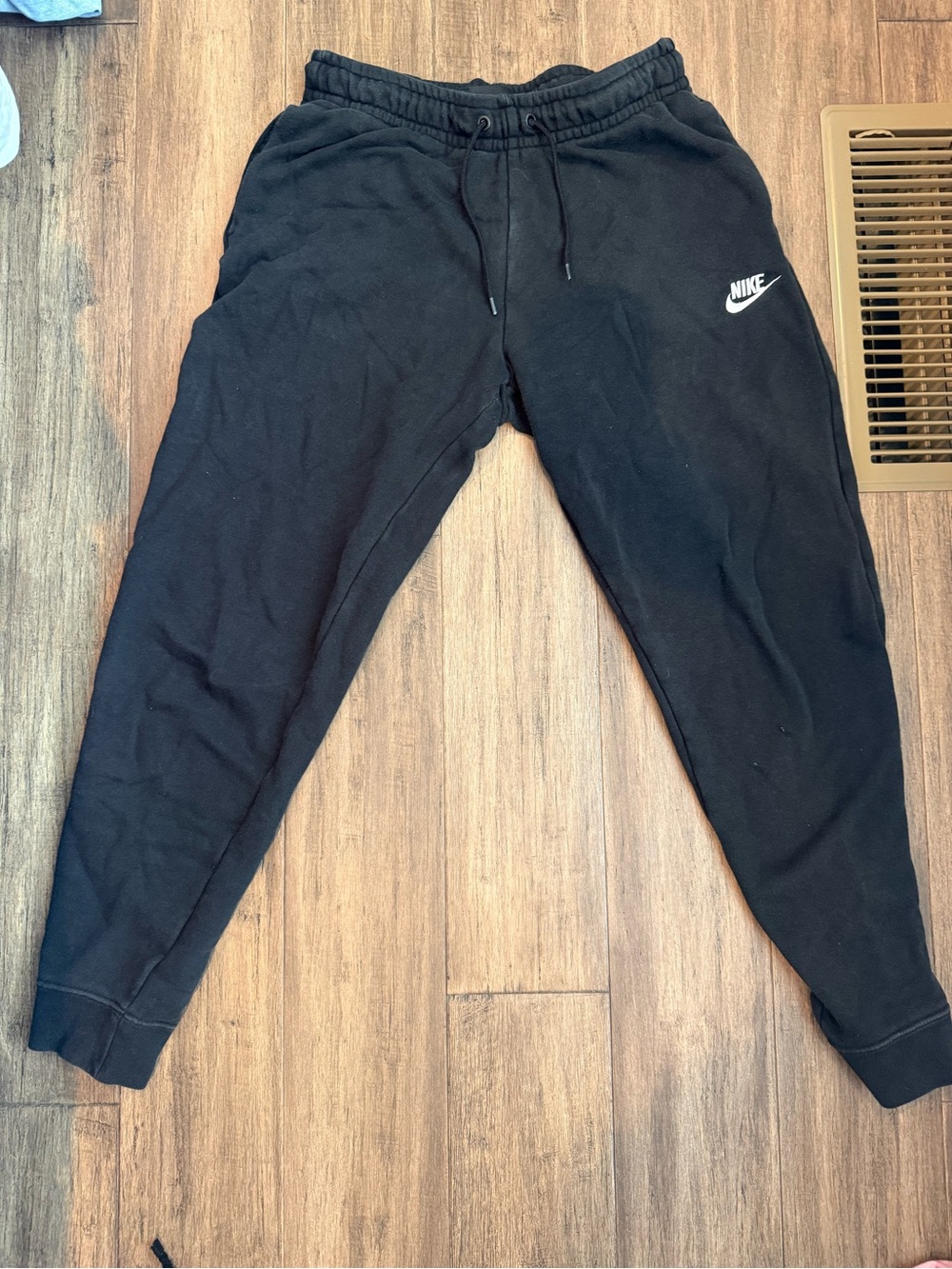 Nike Black Kids' Fleece Joggers with White Swoosh